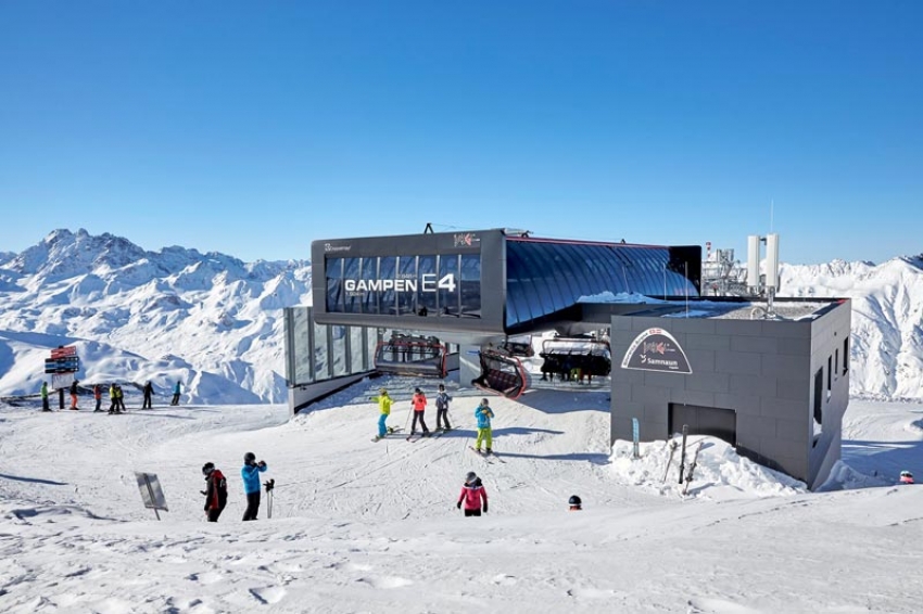 Silvretta Gampenbahn E4 in Ischgl mit hochmodernen neuen 6er-Sessellift